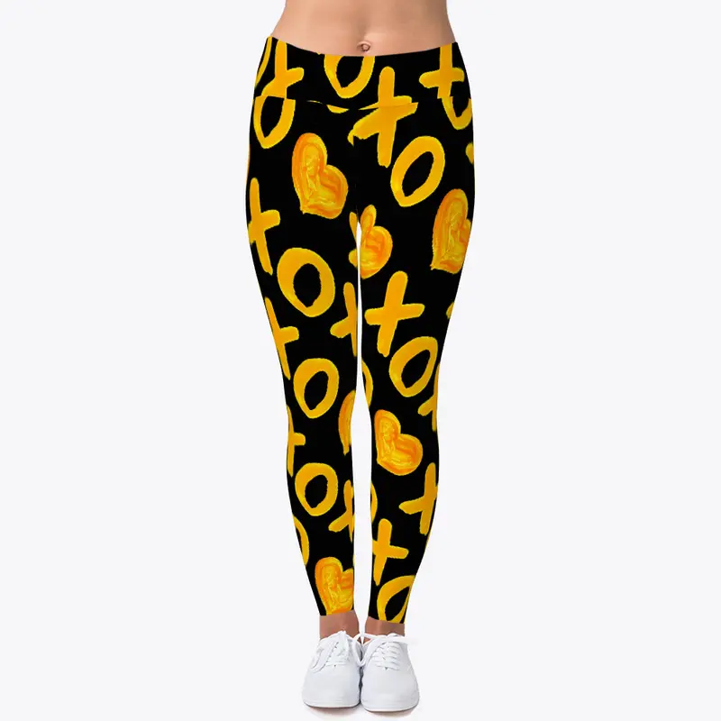 Love Pattern Yoga Leggings