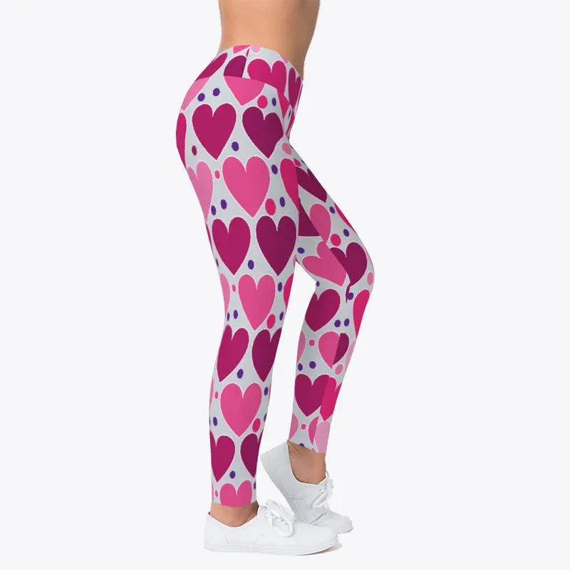 Valentines  Love Pattern Yoga Leggings